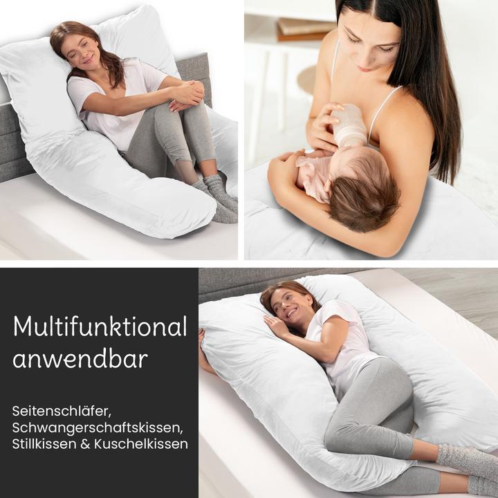 Produktbild Bestschlaf Multifunktions-Körperkissen, Schwangerschaftskissen in U Form, Stillkissen mit abnehmbarem und (153 cm)