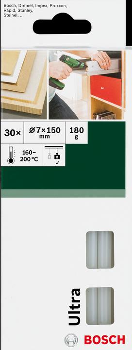 Actual product image Bosch Zubehör DIY Glue Sticks Ultra Power Set of 10