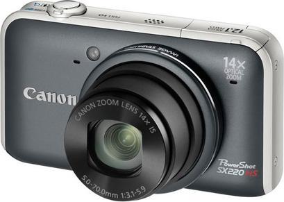 Immagine prodotto Canon Powershot SX220 HS, 12MP, Zoom 14x, FullHD, Grigio (1/2,3'')