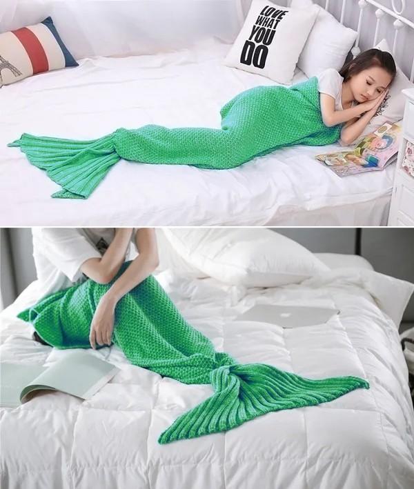 Immagine prodotto ASMI Coperta per bambini a forma di sirena 140 cm