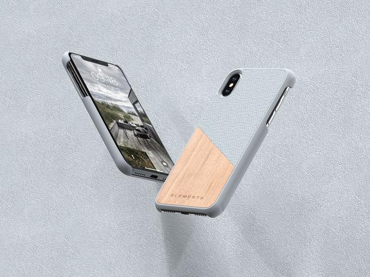 Image du produit Nordic Elements Hélium original - Étui pour Iphone Xs Max avec véritable bois d'érable (gris clair) (Apple iPhone XS Max)