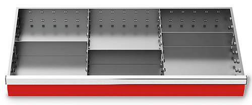 Produktbild Bedrunka & hirth Metalltrennwand, 5-teilig für R 36-16 für Schubladeninnenmasse 900 x 400 mm und Blendenhöhe (90 cm, 7.50 cm)