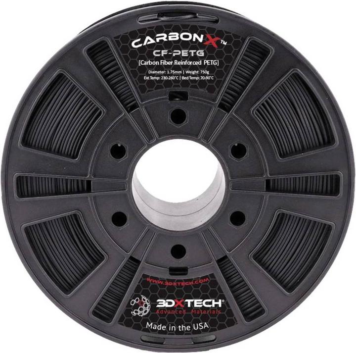 3D Xtech 3DXTech CarbonX PETG+CF Filament (PETG, 1.75 mm, 750 g, Black)