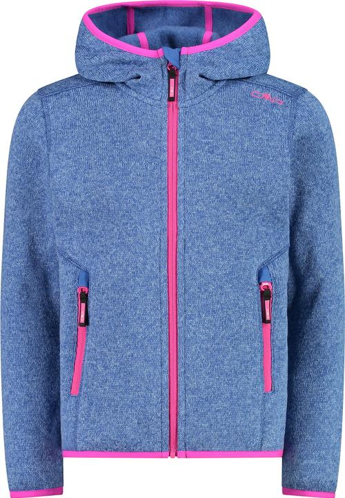 Actual product image CMP Campagnolo Girl's Jacket Fix Hood Jacquard Knitted 3H19825 (116)