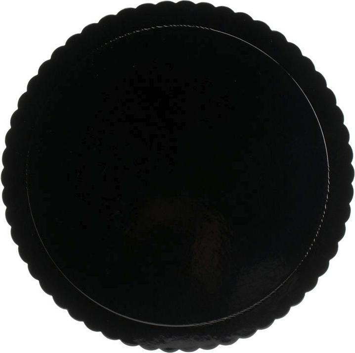 Dekora Präsentationstablett - Rund Spitze Schwarz 35cm