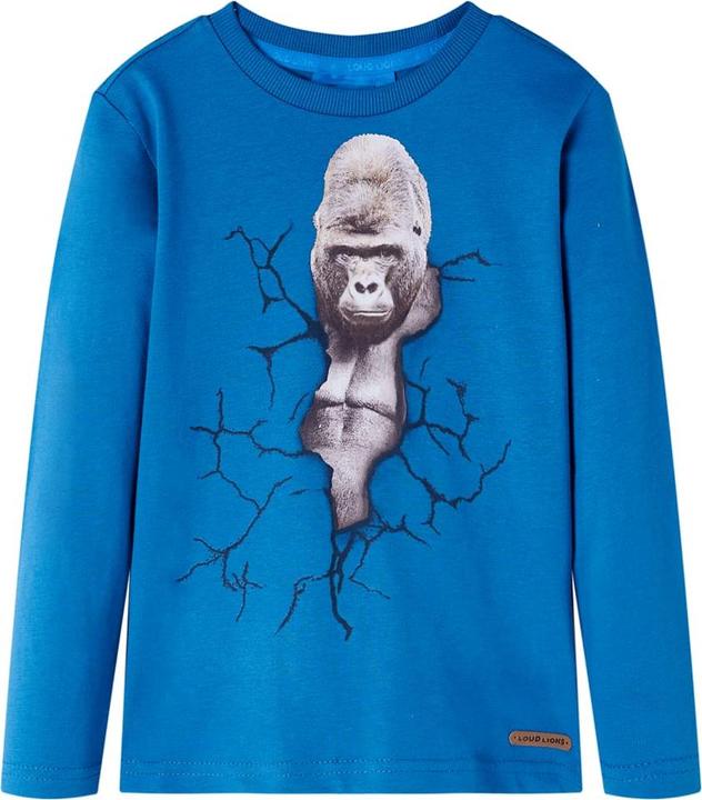 Actual product image VidaXL Children's long-sleeved shirt petrol blue 128,Material: 100 (128)