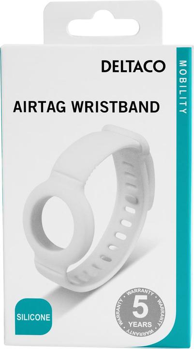 Produktbild Deltaco Silicone Bracelet for Apple AirTag - White