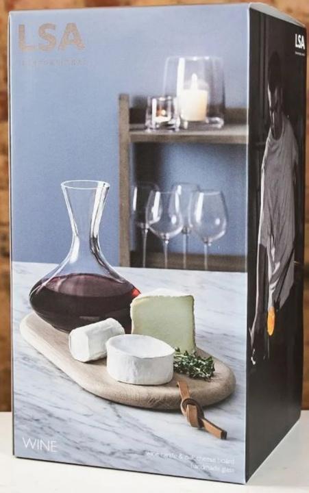 Immagine prodotto LSA Tagliere per formaggi in legno di quercia caraffa per vino - 1,4L trasparente (1.40 l)