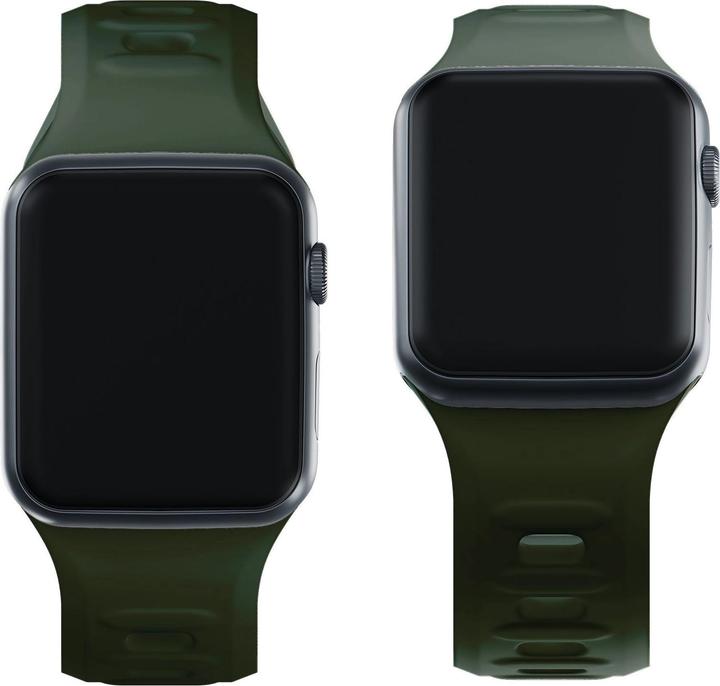 Immagine prodotto 3MK Cinturino in silicone Ciemnozielony/ Verde scuro dla Apple Watch 42/44/45/49mm (Acciaio inossidabile, Silicone)