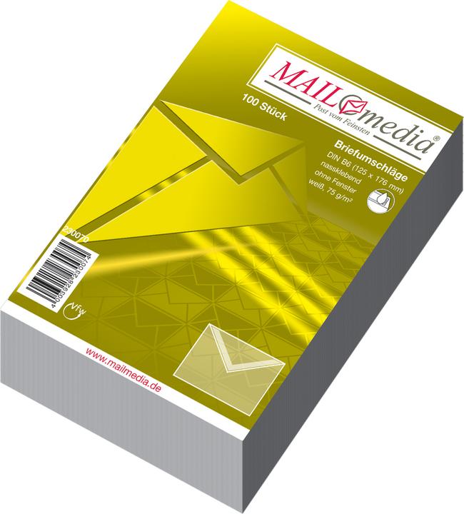 Produktbild Mailmedia Briefumschlag Offset weiá, B6, ohne Fenster (B6, 100 x)
