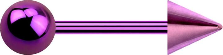 Star Piercing Micro Barbell violett mit Kugel und Cone (ohne Messing, Titan G23)