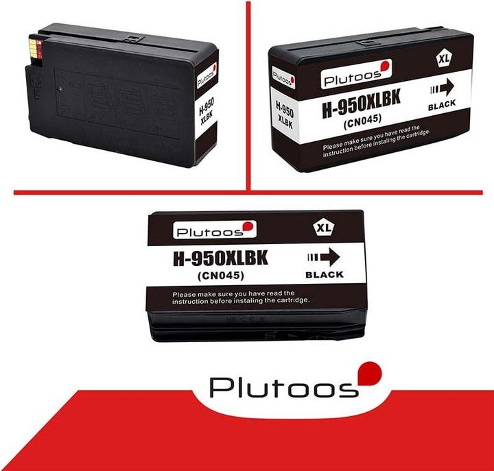 Actual product image Plutoos HP 950XL Cartridge XXL compatible, Black CN045AE