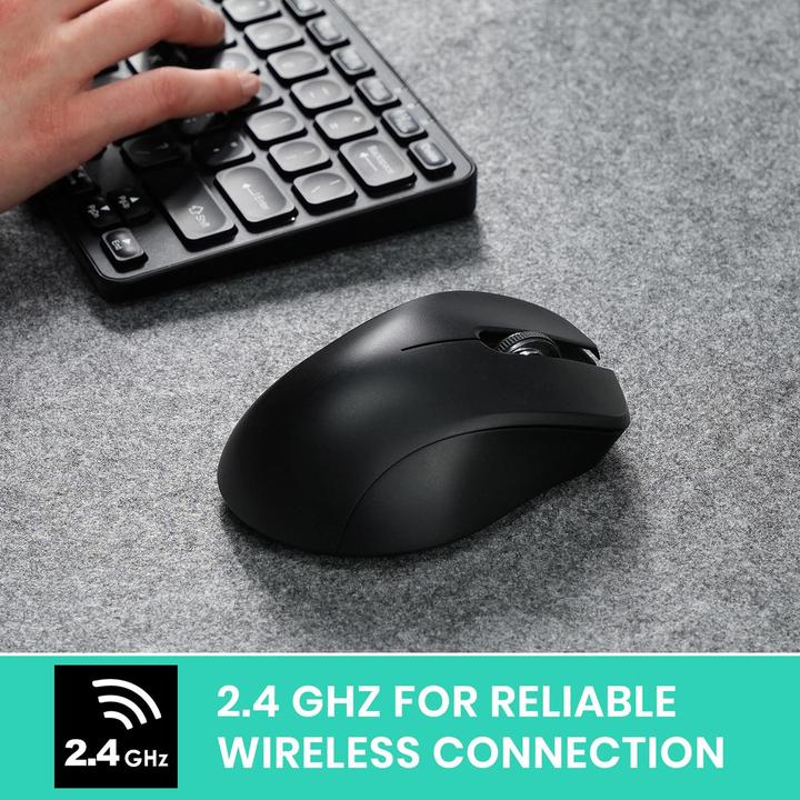Actual product image Perixx PERIMICE-621 B, wireless mouse with silent clicks and Ergo Design (Wireless)