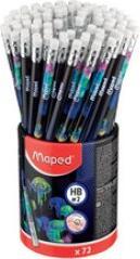 Image du produit Teka Crayon BLACK'PEPS DEEPSEA PARADISE HB avec tête gomme carquois 72pcs (HB, 72 x)