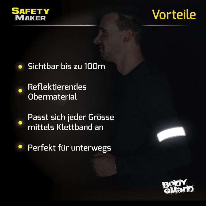 Produktbild SafetyMaker Reflektor Band 1 Paar silber/orange