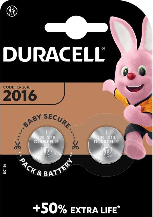 Duracell Knopfzellen (1 Stk., CR2016, 72 mAh)