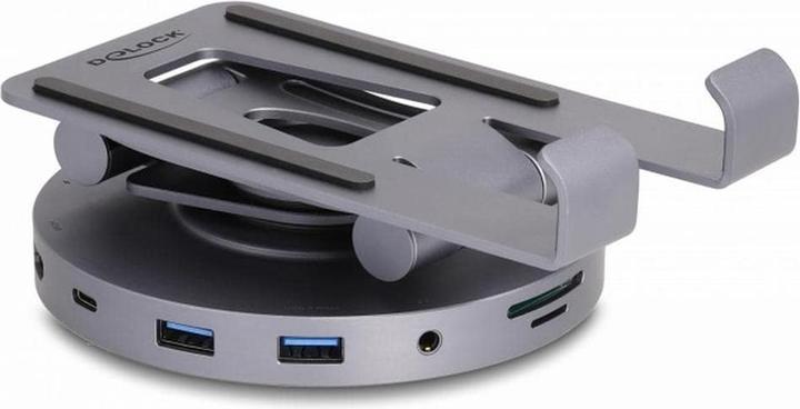 Produktbild Delock Tablet und Notebook Dockingstation 4K mit integrierter Halterung - HDMI / USB / Hub / SD / Mi (USB-C, 2 Ports)