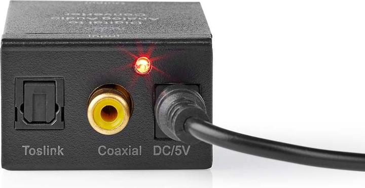 Produktbild Nedis Digital Audio Converter 1-Way Connection Input: 1x Digital RCA / 1x TosLink Connection Output: (0.05 m)