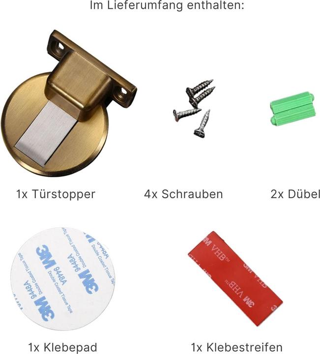Image du produit Hermex Magnetischer Türstopper Türdämpfer Türschnäpper Türpuffer Türkeil (1 pièce(s))