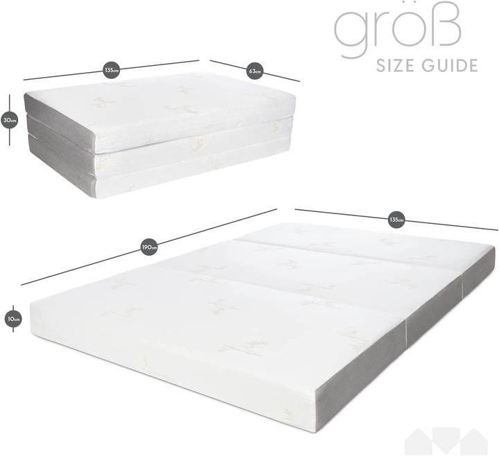 Immagine prodotto Milliard Materasso pieghevole (135 x 190 cm)