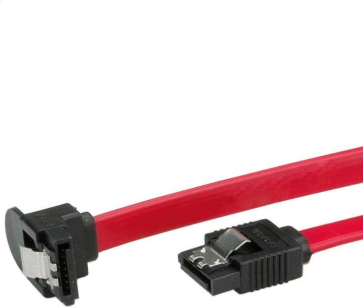 Image du produit Roline Câble HDD Int. SATA 6.0 Gbit/s avec snap lock, coudé 0.5m