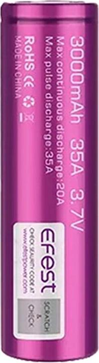Immagine prodotto Efest 18650 3000mah 35A (1 pz., 18650, 3000 mAh)