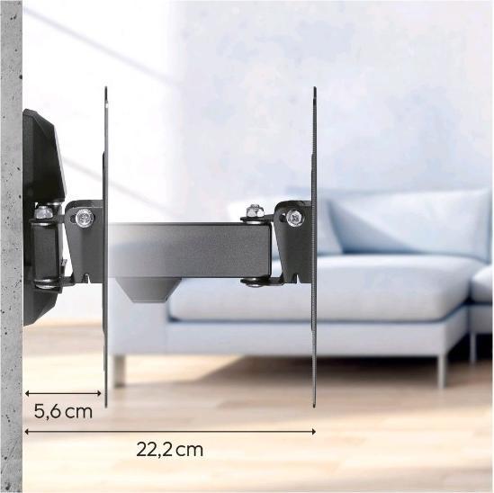 Productafbeelding Hama TV muurbeugel, draaien, kantelen, 122 cm (48") tot 20 kg (Muur, 48", 20 kg)