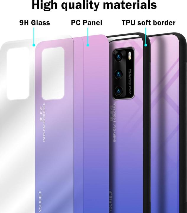 Actual product image Cadorabo TPU 2 colors glass cover (Huawei P40)
