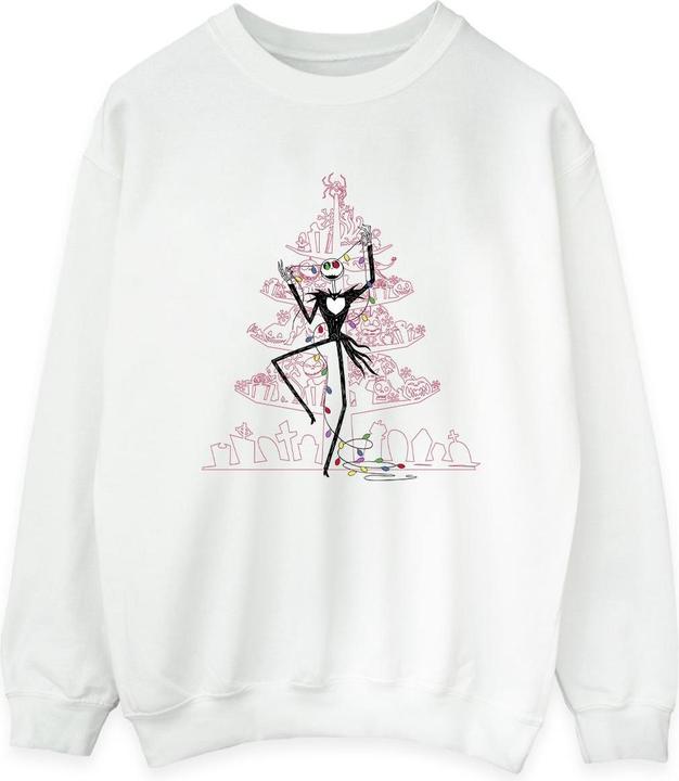 Disney The Nightmare Before Christmas Tree Pink Sweatshirt (S)