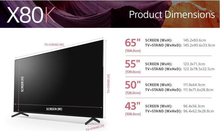 Actual product image Sony KD-50X80K (50", X80K, LCD, 4K, 2022)