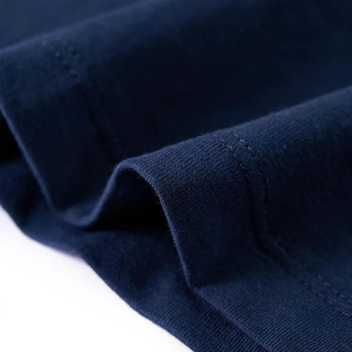 Image du produit VidaXL T-shirt manches longues enfant bleu marine mélangé 140,Matière : 100 (140)