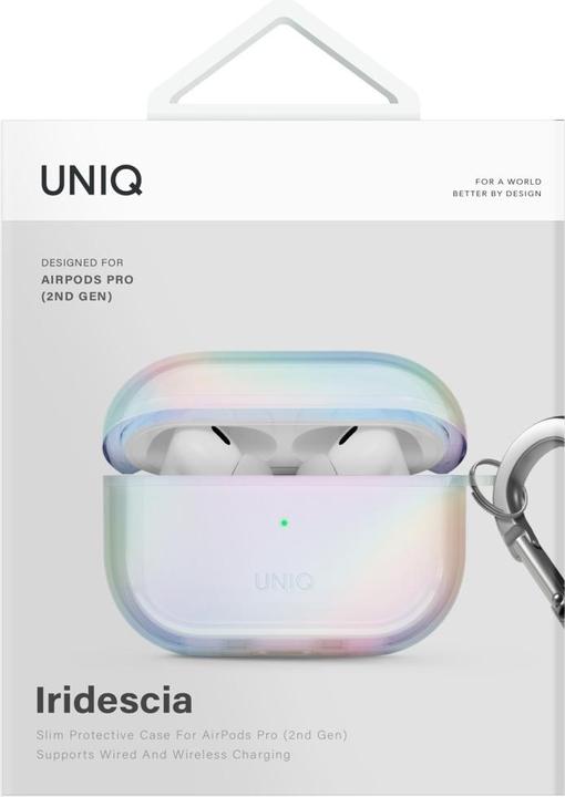 Actual product image Uniq Case Iridescia for AirPods Pro 2 Hang Case holo quartz