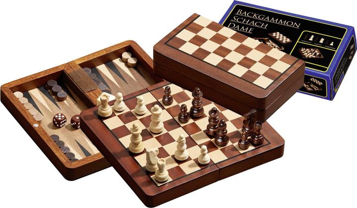 Actual product image Philos Chess Backgammon Checkers Set