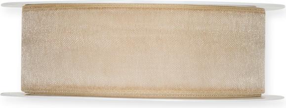 Actual product image Halbach organza ribbon, nature (Gift ribbon)
