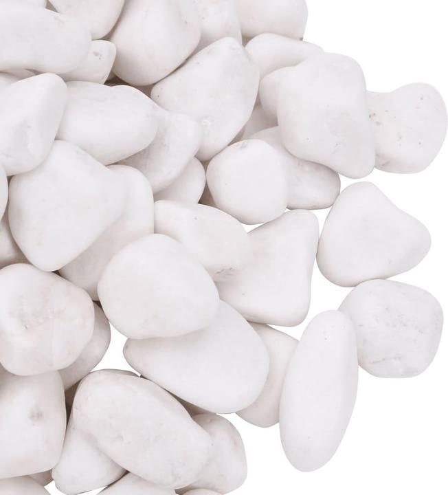 Immagine prodotto VidaXL Ciottoli levigati 25 kg Bianco 2-5 cm,Colore: Bianco,Materiale (Fondo, Pietra)