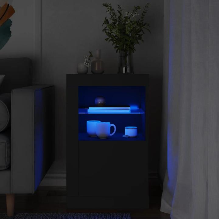 Image du produit VidaXL Armoire d'appoint avec lampes LED Noir (41 x 37 x 67 cm)