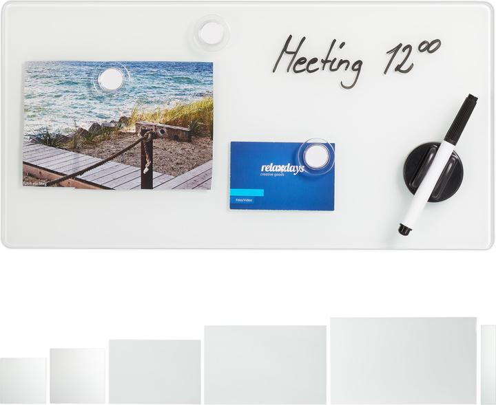 Actual product image Relaxdays Magnetic Dry Erase Board (60 x 0.4 x 40 cm)