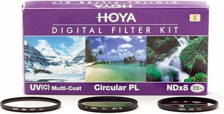 Actual product image Hoya Digital Filter Kit II (UV, CIR-PL & ND8) Filterset (40.50 mm, Neutral density filter, Polarizing filter, UV filter)