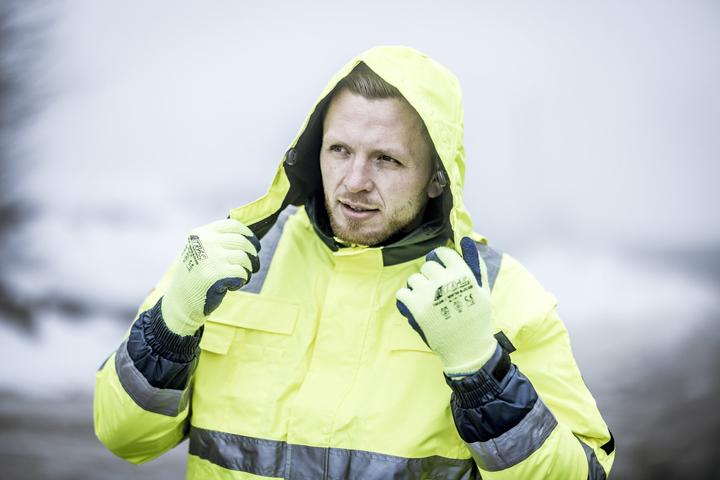 Actual product image Nitras Cold protection gloves Winter Blocker size 9 yellow/blue EN 388, EN 511 PPE category II (9)