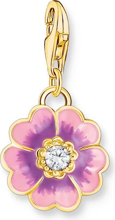 Image du produit Thomas Sabo Charm-Anhänger Blume Flower Violett vergoldet (Émail, Argent 925)