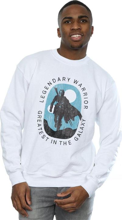 Actual product image Star Wars Mens The Mandalorian Legendary Warrior Greatest In The Galaxy Sweatshirt (XXL)