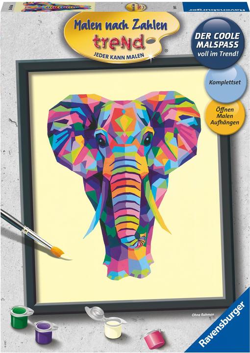 Produktbild Ravensburger Malen nach Zahlen - Bunte Elefanten
