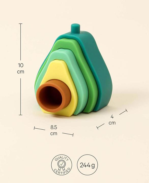 Actual product image Esmée Plug toy avocado