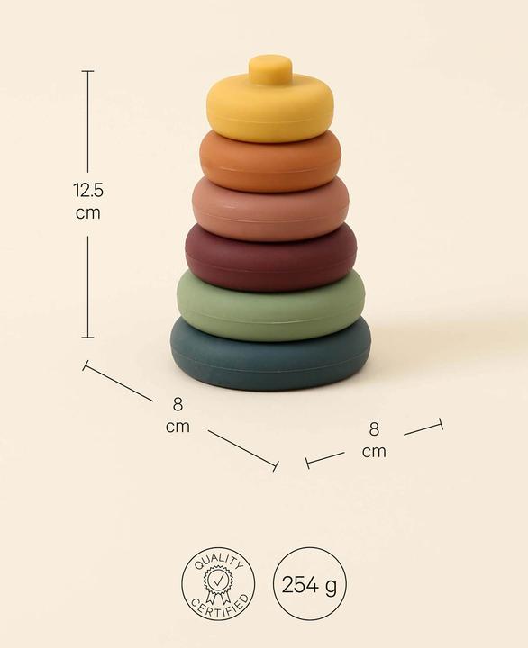 Image du produit Esmée Tour d'empilage colorée en silicone