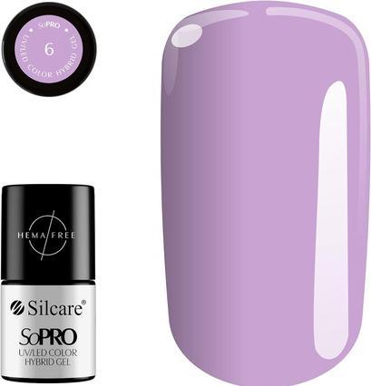 Image du produit Silcare Gel hybride SILCARE SoPro lakier hybrydowy 006 7g (Violet clair, Vernis à ongles effet gel)