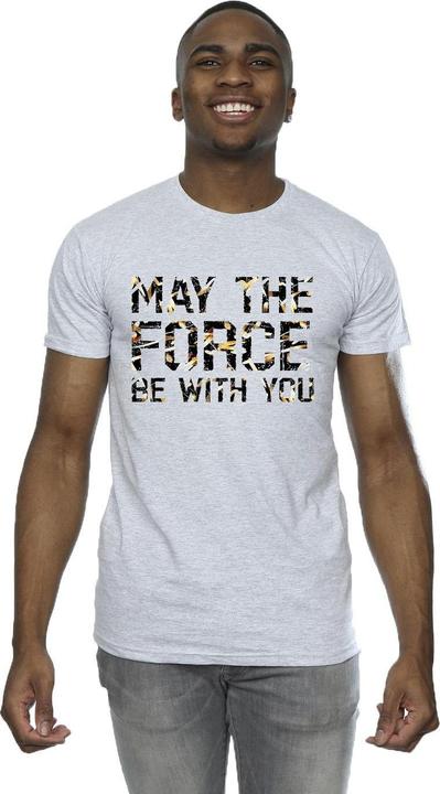 Actual product image Star Wars Mens May The Force Infill T-Shirt (3XL)