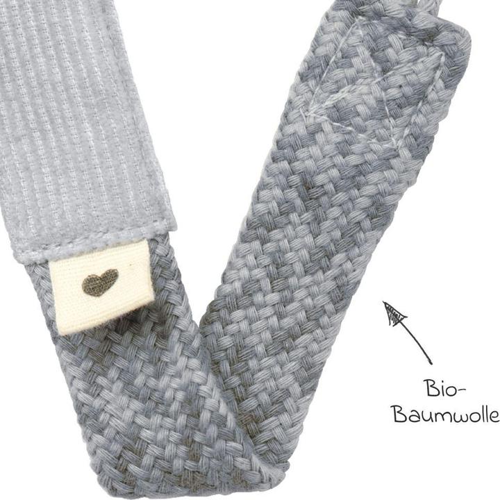Produktbild Bibs Schnullerkette geflochten, Cloud/ Iron (1 x)
