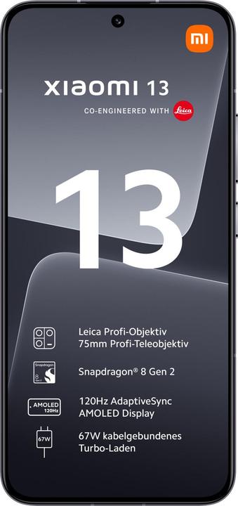 Immagine prodotto Xiaomi 13 (256 GB, Nero, 6.36", Doppia SIM, 50 Mpx, 5G)
