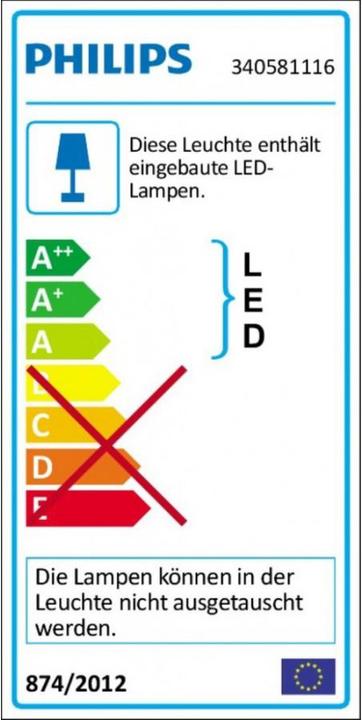 Label énergétique Philips Monia (370 lm)