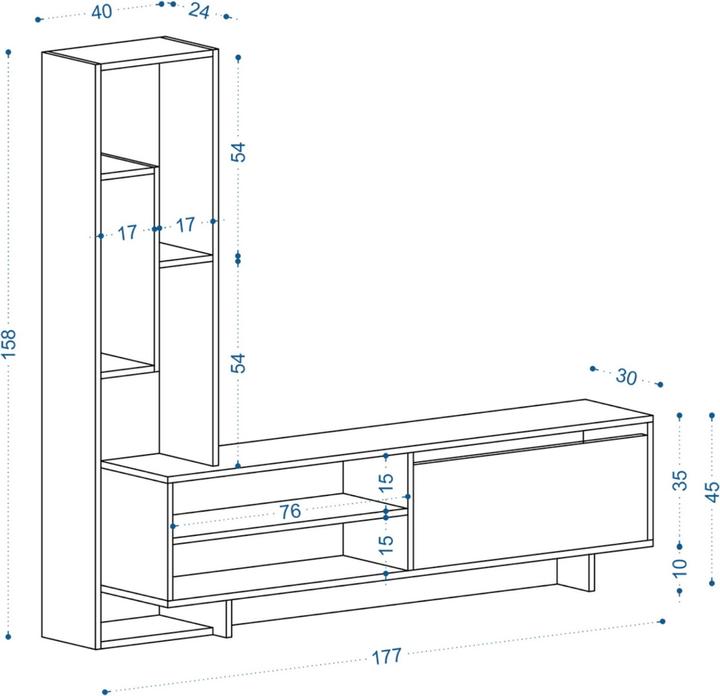 Produktbild Kalune Design Till (177 x 30 x 158 cm)
